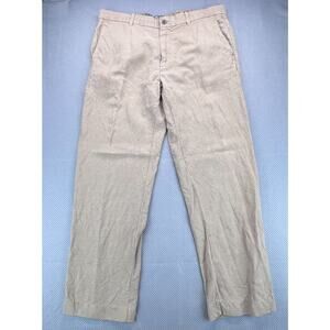 Tommy Bahama Pants Mens 35x32 (Actual 35x31) Beige Tan Linen Lyocell Blend